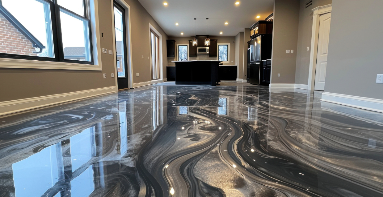 Commercial epoxy flooring installation